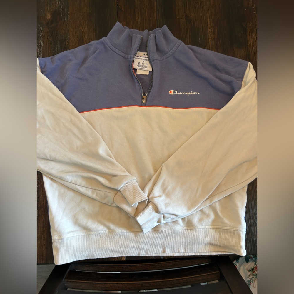 Champion Two-Tone Blue and White Pullover